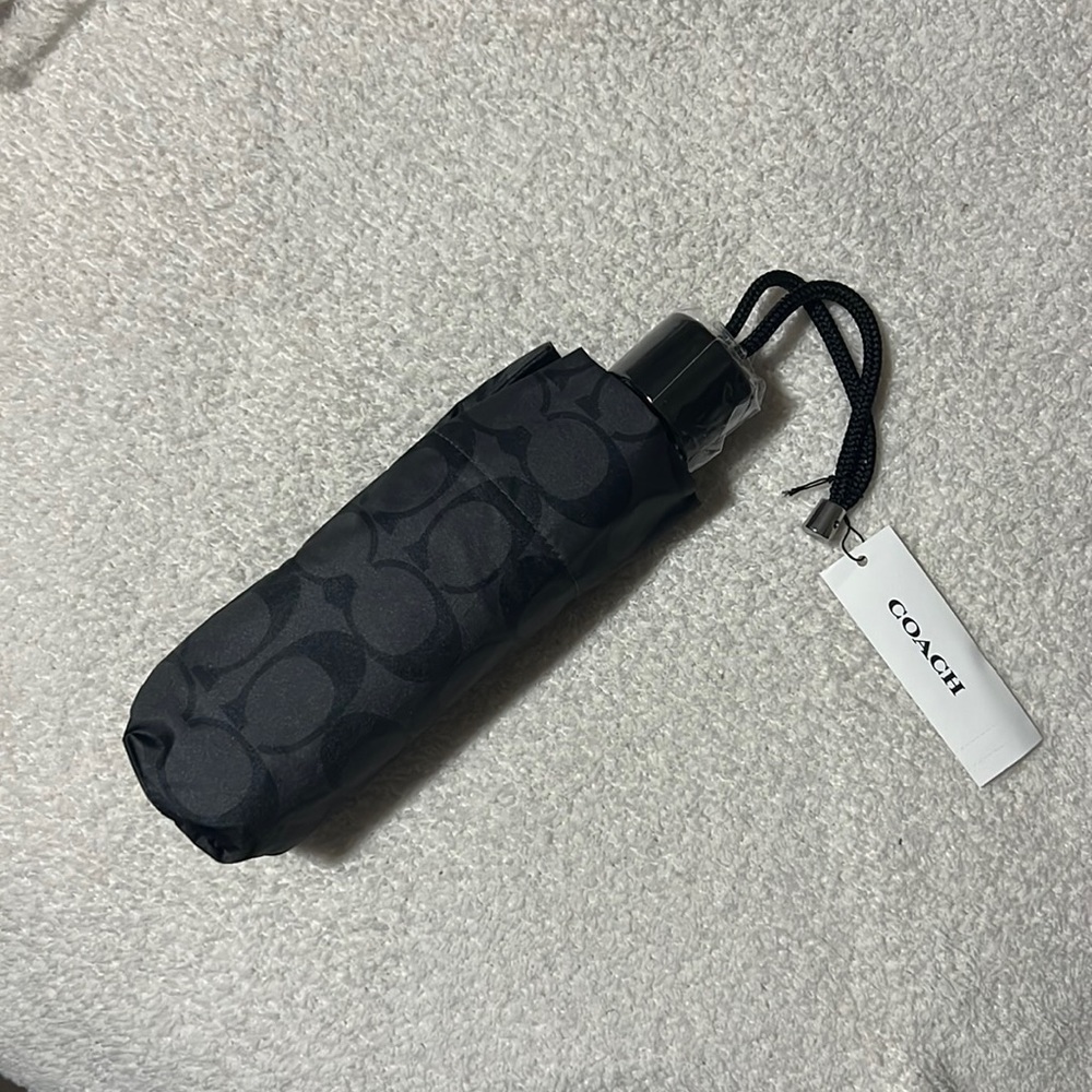 Coach Black Umbrella